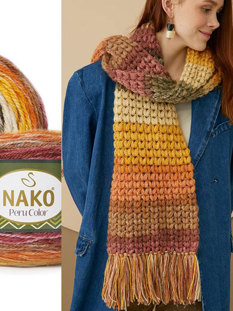 Пряжа NAKO PERU COLOR (Нако Перу колор), (32187), мультиколор, 4 шт. по 100 г — картинка 11