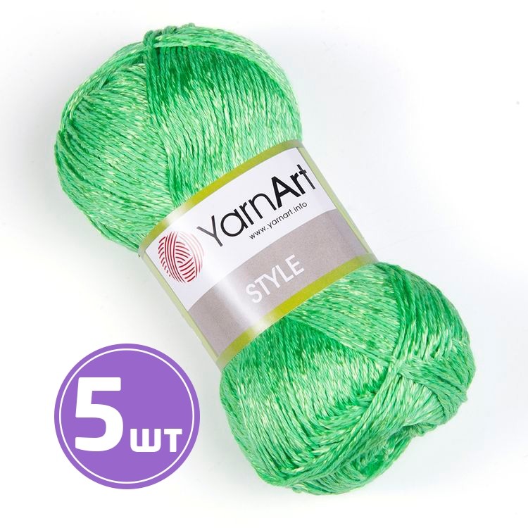 Пряжа YarnArt Style (663), светло-зеленый, 5 шт. по 50 г