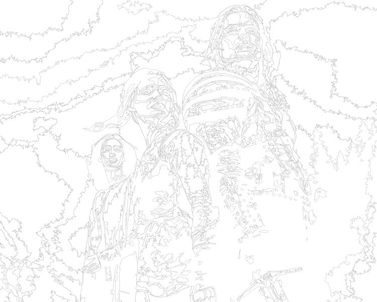 Картина по номерам «Ведьмак: Геральт, Цири и Йеннифэр 2» — картинка 3