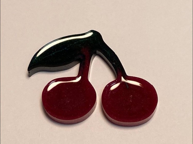 Молд №475 Брошь Вишенки (6,5 см), Art Blong — картинка 2