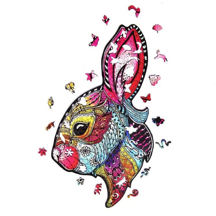 Деревянные пазлы XL «Ловкий заяц» — картинка 2