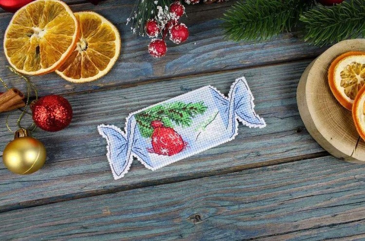 Набор для вышивания «Конфета новогодняя №3» — картинка 6