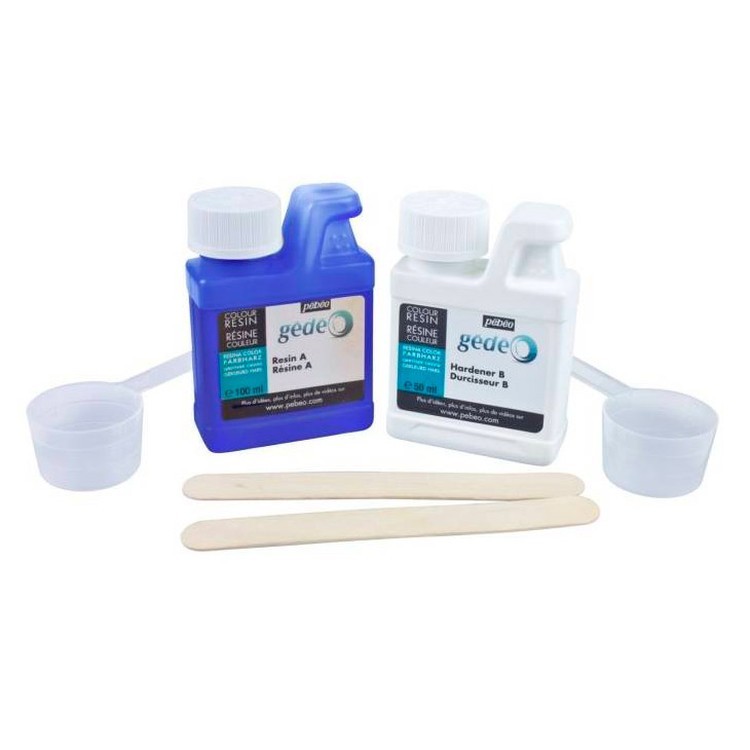 Эпоксидная смола цветная (лазурит) Gedeo 150 мл, Pebeo — картинка 3