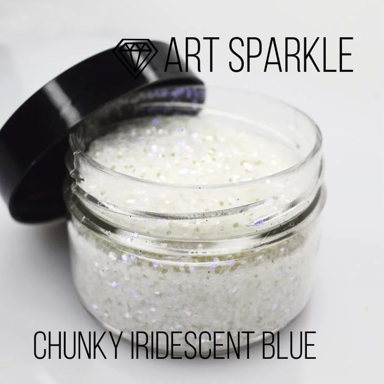Глиттер крупный Chunky Iridescent Blue, 50 г, Craftsmen.store — картинка 2