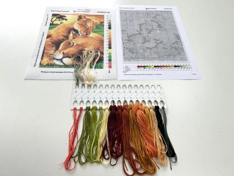 Набор для вышивания «Заботливый львенок» — картинка 3