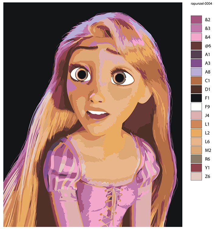 Картина по номерам «Герои Дисней: Рапунцель, мультики 40x50» — картинка 2