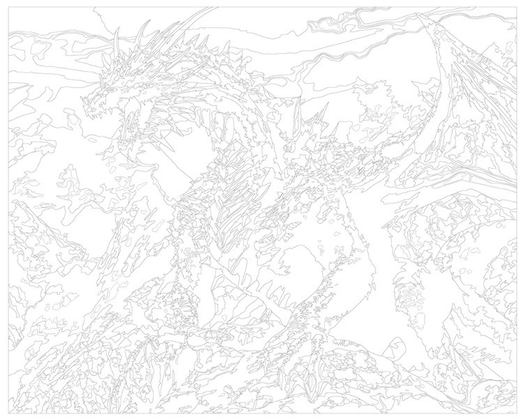 Картина по номерам «Грозный северный дракон» — картинка 3