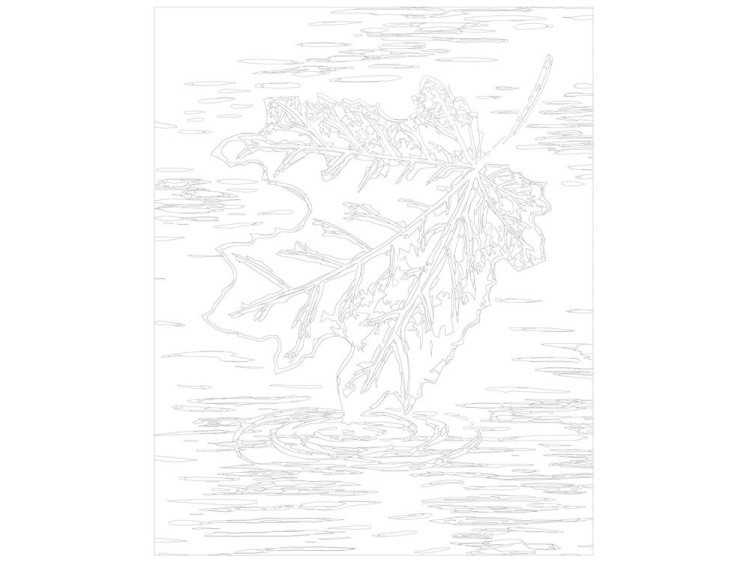 Картина по номерам «Осенний лист» — картинка 3