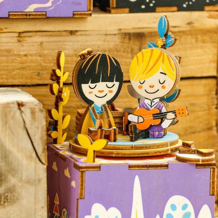 Деревянный 3D конструктор - музыкальная шкатулка «Рандеву», Robotime — картинка 2