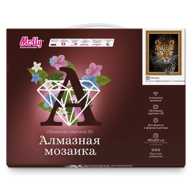Алмазная вышивка «Леопард» — картинка 4