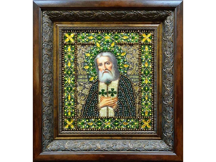 Набор вышивки хрустальными камнями «Святой Серафим Саровский» — картинка 2