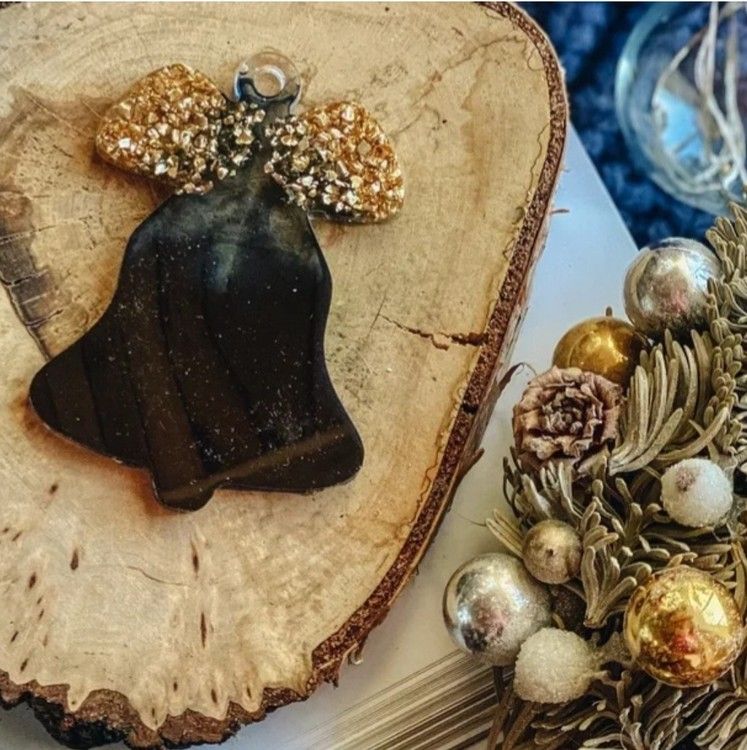 Елочная игрушка Колокольчик №2 - Силиконовый молд, ResinArt — картинка 3