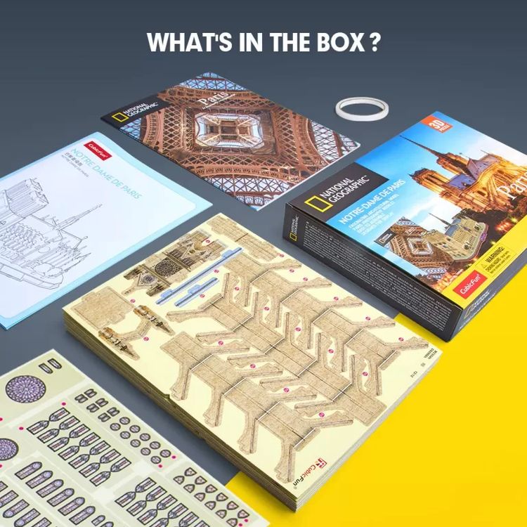 3D пазл CubicFun «National Geographic. Нотр-Дам-де-Пари» — картинка 12