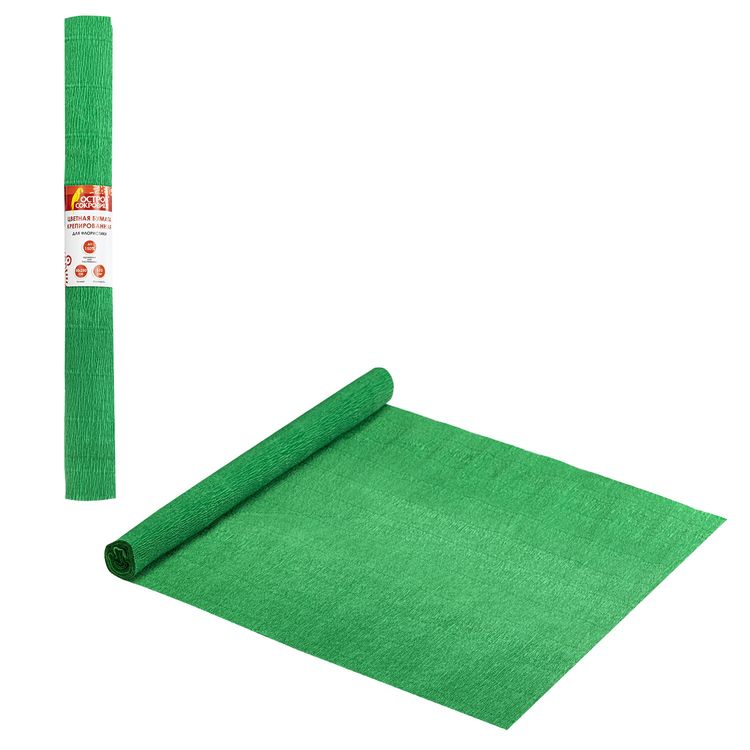 Бумага гофрированная (креповая), 110 г/м2, зеленая, 50х250 см, ОСТРОВ СОКРОВИЩ — картинка 3