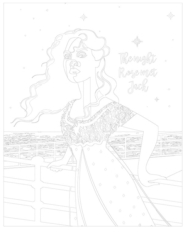 Картина по номерам «Титаник: Роза Кейт Уинслет арт» — картинка 3