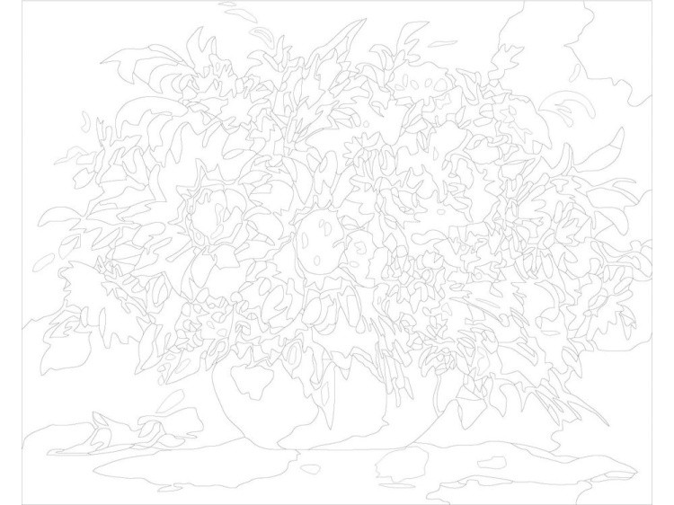 Картина по номерам «Цветы в вазе» — картинка 3