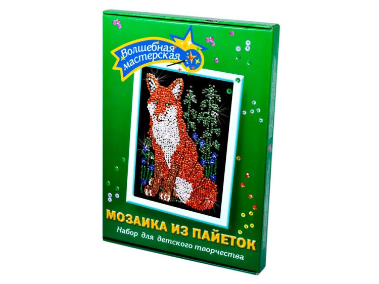 Мозаика из пайеток «Лиса» — картинка 2