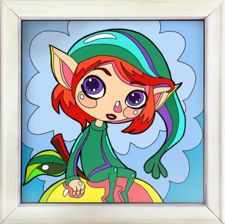 Картина по номерам «Яблочный эльф» — картинка 4