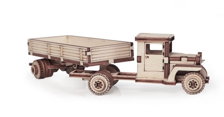 Конструктор из дерева «Грузовичок с прицепом», Lemmo — картинка 2