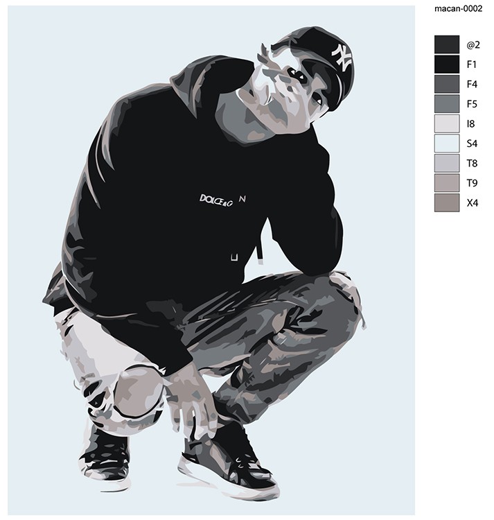 Картина по номерам «Рэпер Макан MACAN 2» — картинка 2