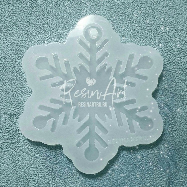 Елочная игрушка Снежинка №4 - Силиконовый молд, ResinArt — картинка 2