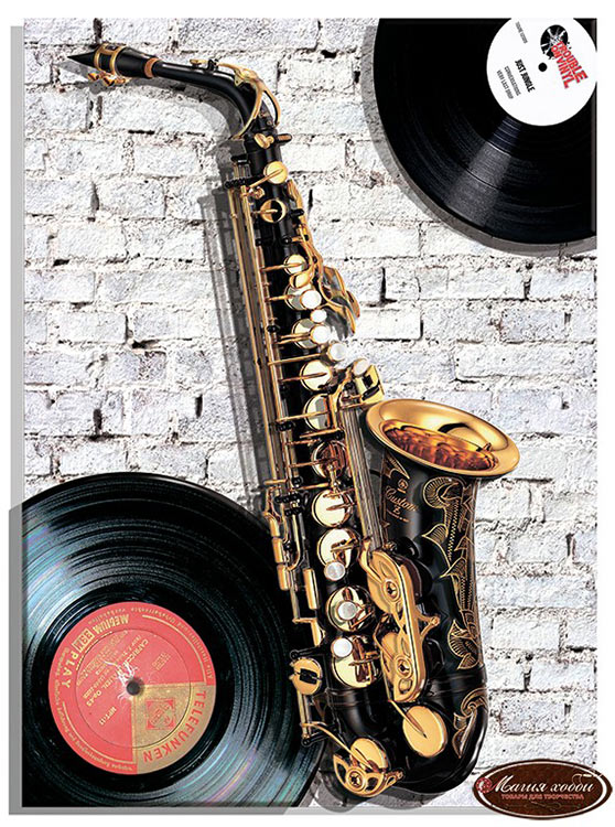 Набор папертоль «Джаз. Стиль. Сакс» 29x40 см — картинка 2