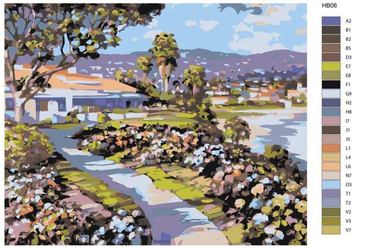 Картина по номерам «Солнечный городок» — картинка 2