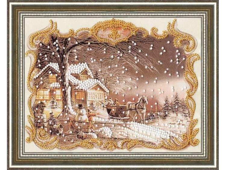 Набор вышивки бисером «Снежный пейзаж» — картинка 2