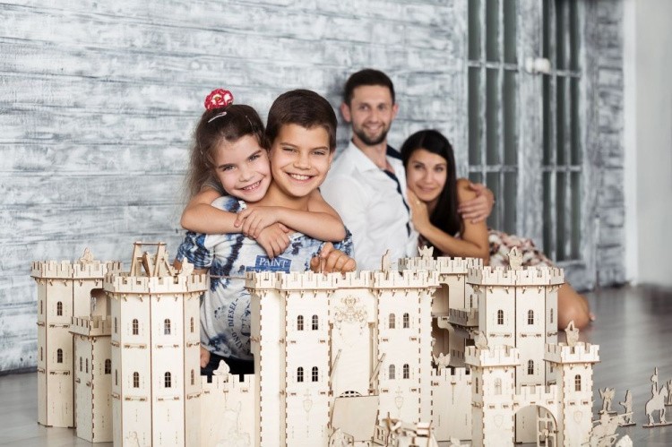 Конструктор из дерева «Большой средневековый замок», Playwood — картинка 5