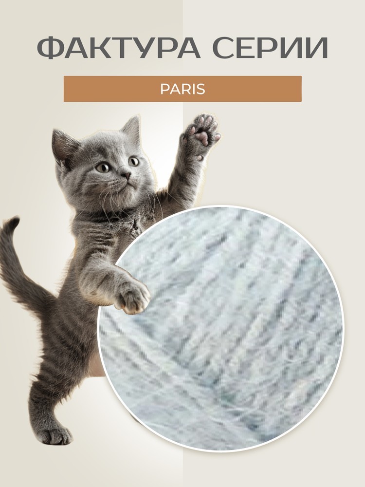 Пряжа NAKO PARIS (Нако Париж), (10914), северная капля, 5 шт. по 100 г — картинка 3