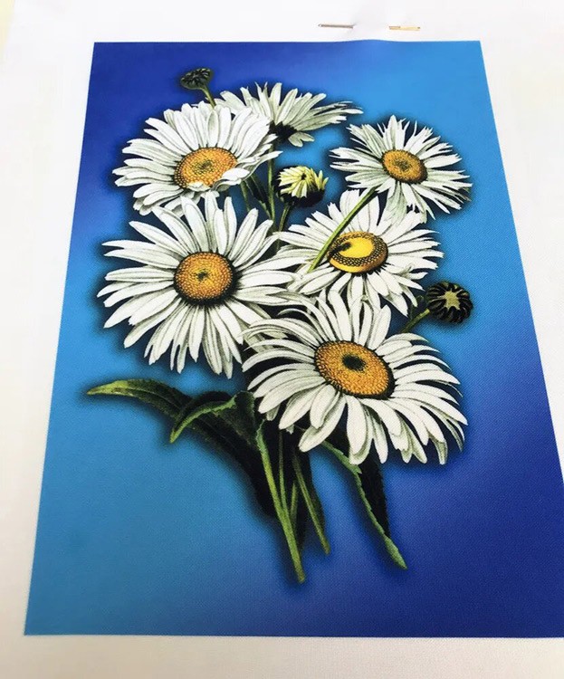 Вышивка лентами «Букет ромашек» — картинка 5