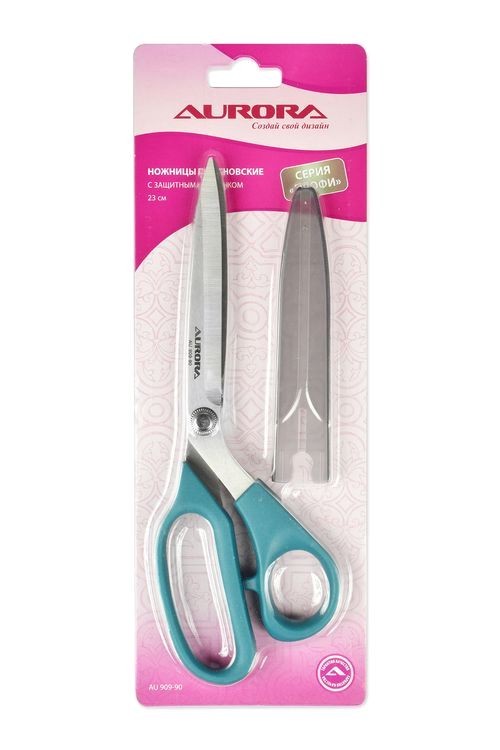 Ножницы портновские профессиональные, с защитным колпачком, 23 см, Aurora — картинка 4