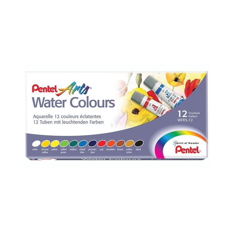 Акварель Water Colours, 12 цв., Pentel