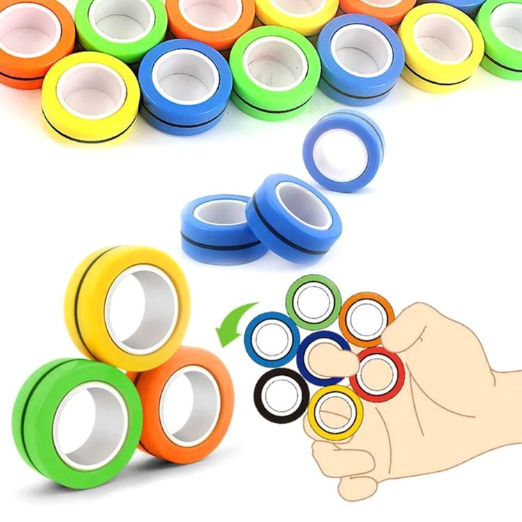 Магнитные кольца, цвет: оранжевый, желтый, зеленый — картинка 4