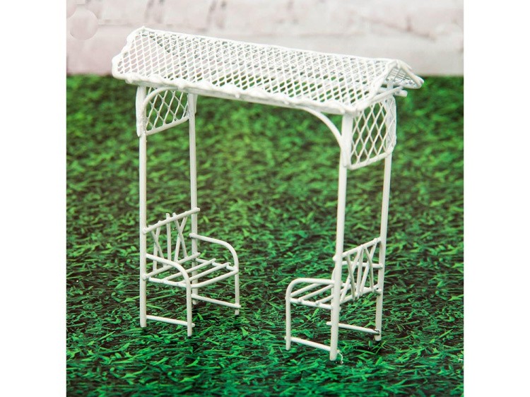 Садовая миниатюра MET-016 Беседка, металл 10x10,5x4 см, Blumentag — картинка 2