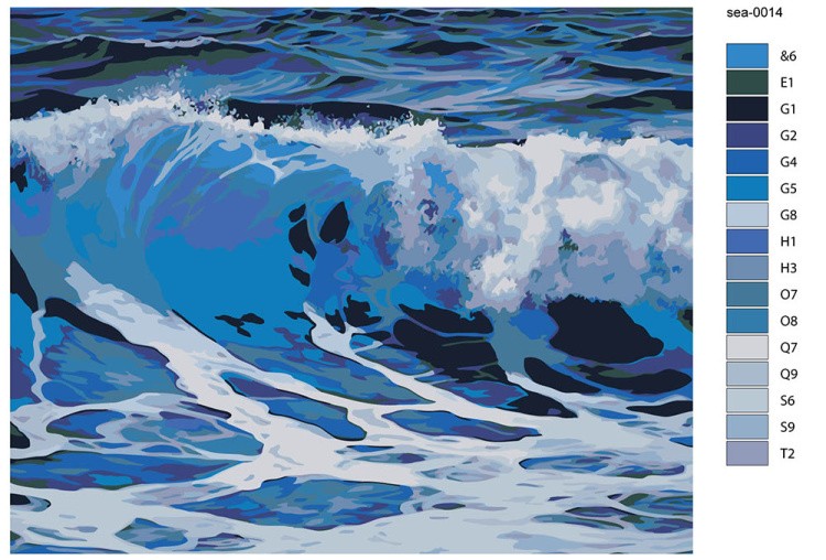 Картина по номерам «Море: Живописная волна» — картинка 2