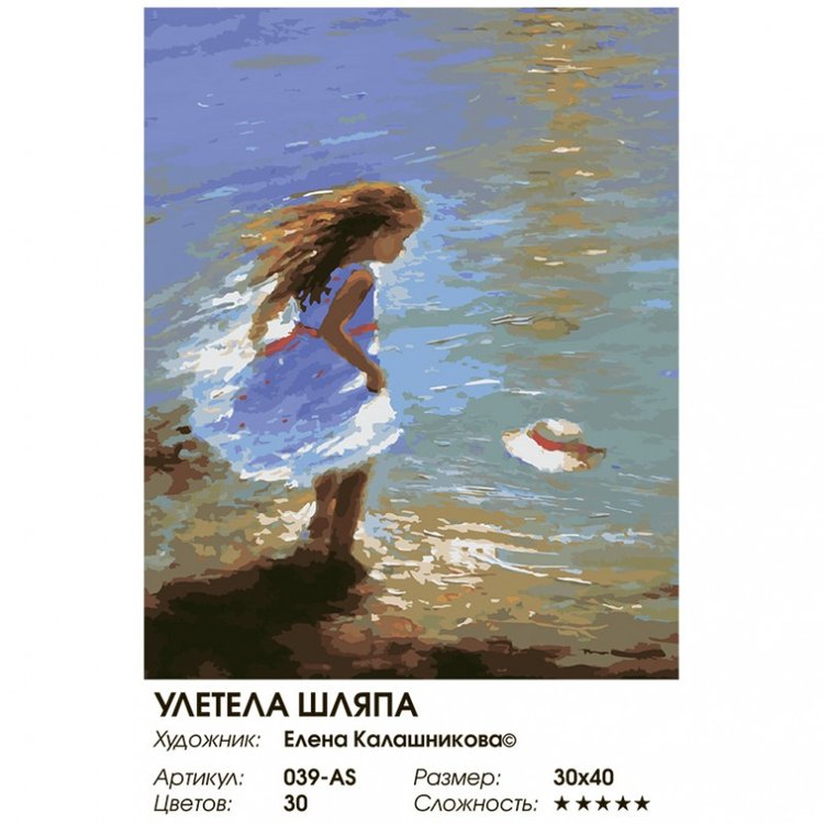 Картина по номерам «Улетела шляпка» — картинка 2