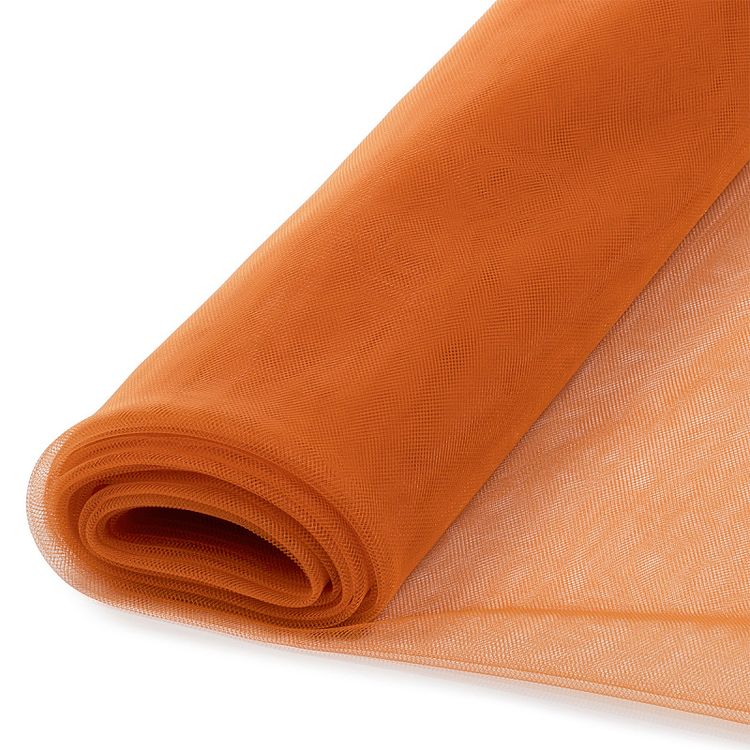 Еврофатин мягкий матовый Hayal Tulle, 5 м, ширина 300 см, 100% полиэстер цвет: оранжевый, Hayal — картинка 3