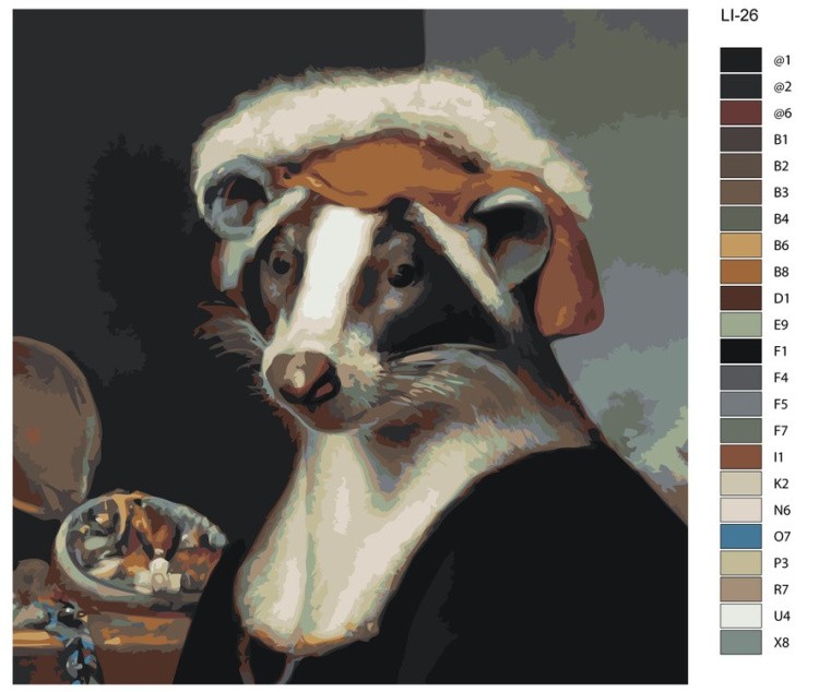 Картина по номерам «Выдра-аристократка» — картинка 2