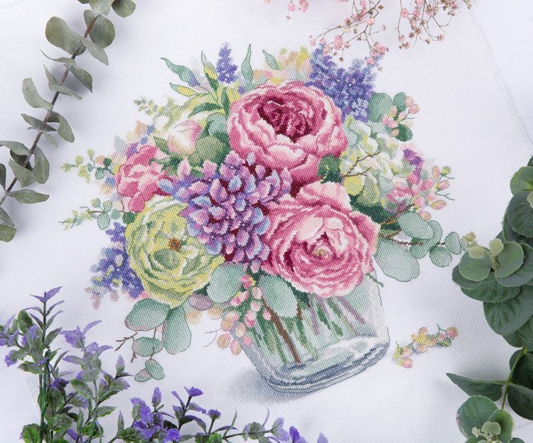 Набор для вышивания «Букет с пионами» — картинка 4