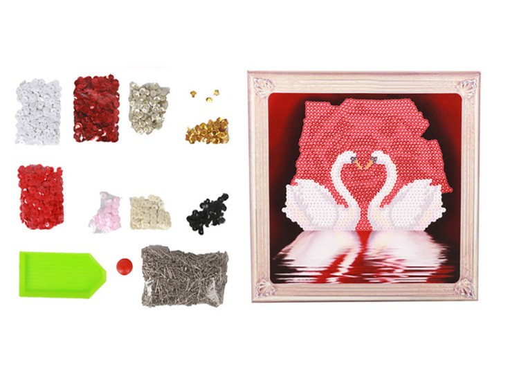 Мозаика из пайеток «Лебеди» — картинка 4