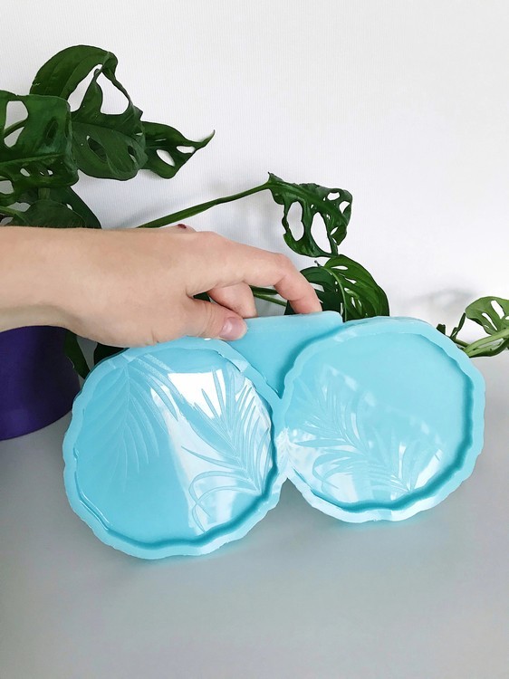 Силиконовая форма подстаканник/подставка «Листья», модель №68 — картинка 2