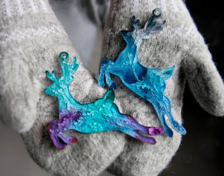 Молд силиконовый Новогодняя игрушка Олень, ResinArt — картинка 3