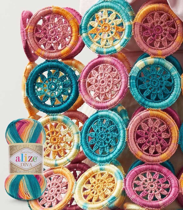 Пряжа ALIZE Diva batik design (3245), мультиколор, 5 шт. по 100 г — картинка 13