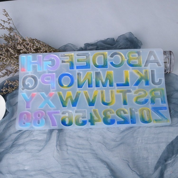 Силиконовый молд - Буквы и цифры (зеркальные), 4 см, 1 шт. — картинка 7