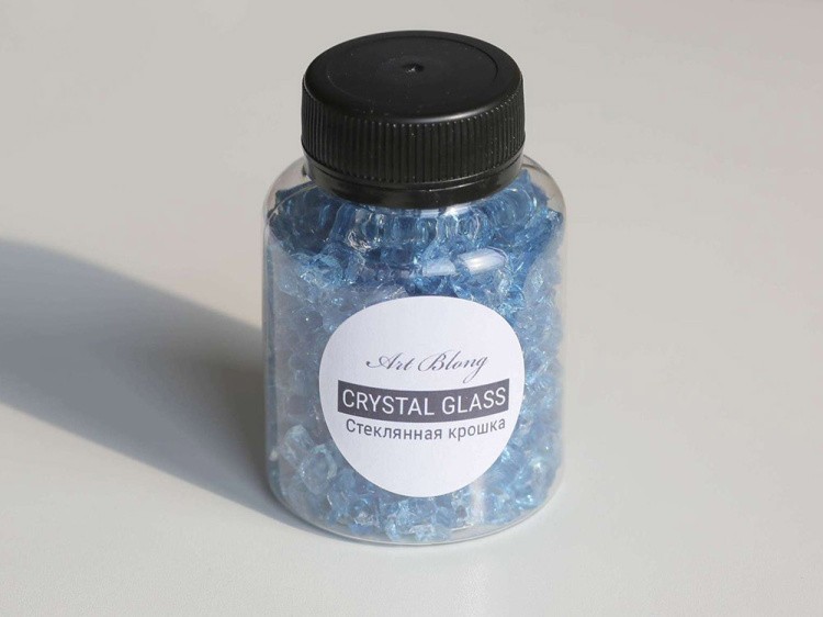 Стеклянная крошка Кристалл. Sky (фракция 3-8 мм), Art Blong — картинка 3
