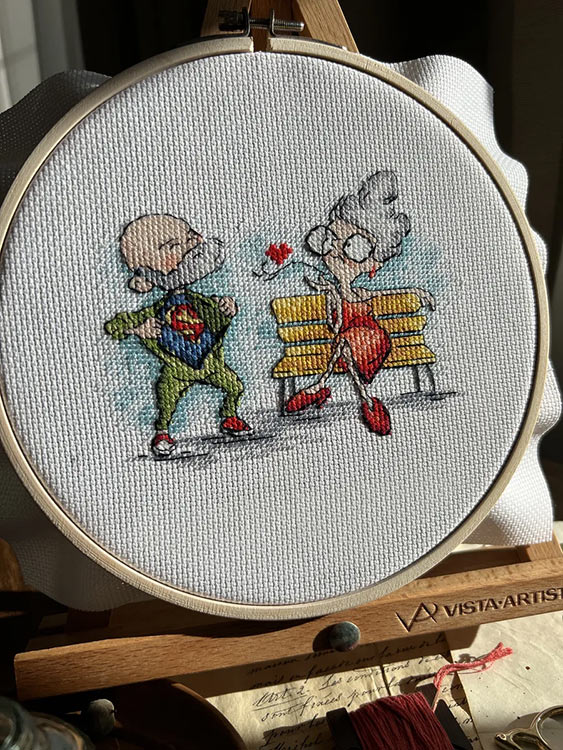 Набор для вышивания «Бабушка на свидании» — картинка 4