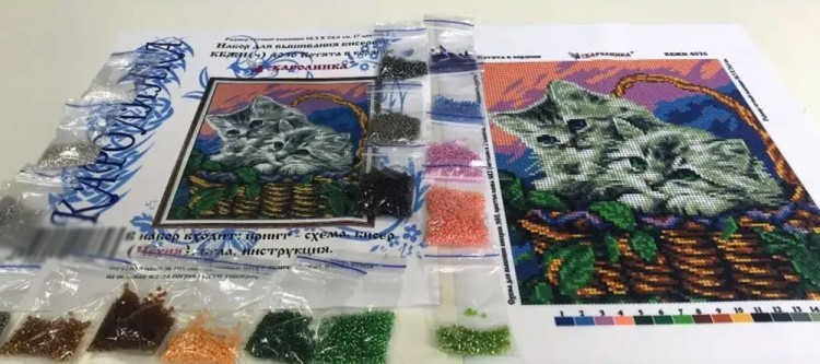 Набор для вышивания «Мамы и их зверята. Котята» — картинка 3