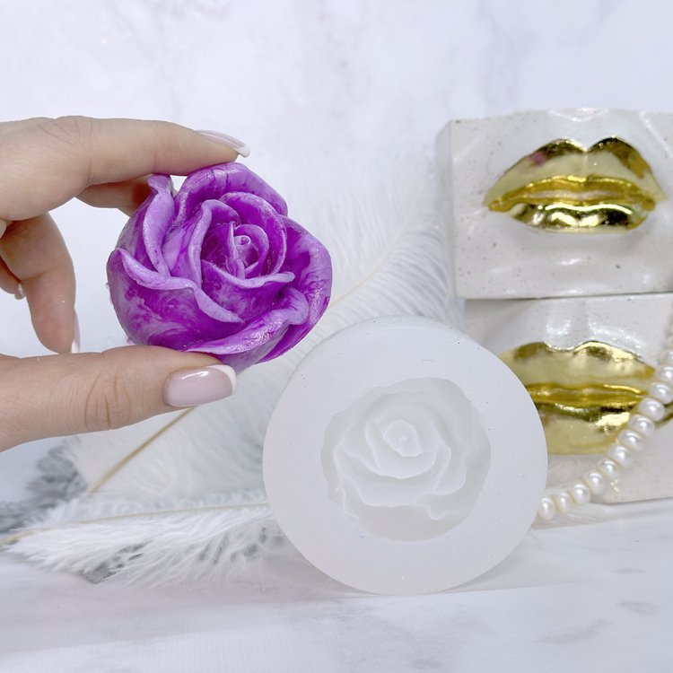 Силиконовый молд - Роза, d 5,7см, 1 шт. — картинка 2