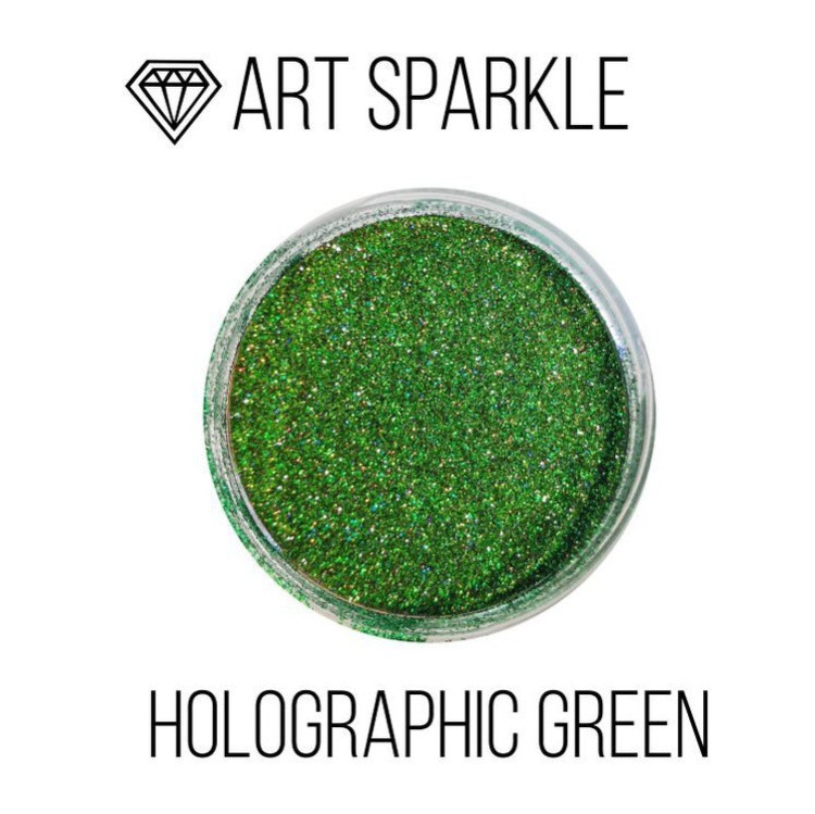 Глиттер мелкий Holografic Green, 50 г, Craftsmen.store